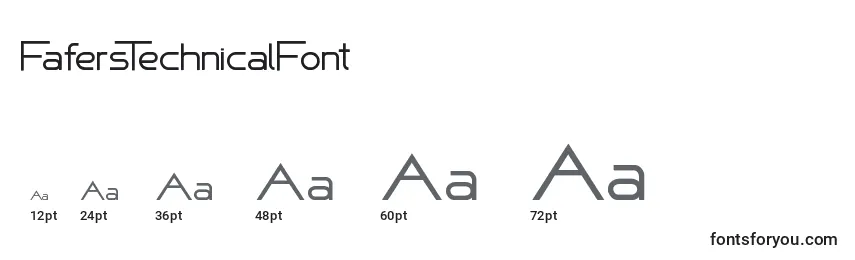 Размеры шрифта FafersTechnicalFont