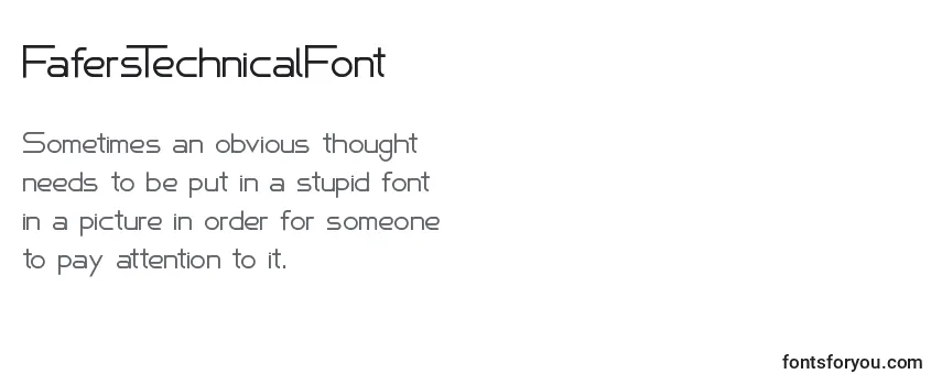 Police FafersTechnicalFont
