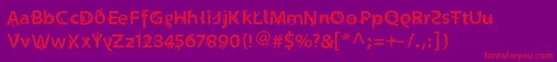 Lettersoup Font – Red Fonts on Purple Background