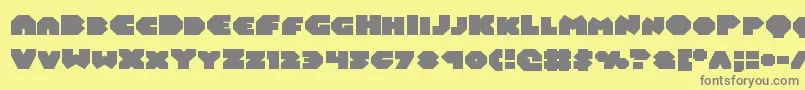 Balastaralexpand Font – Gray Fonts on Yellow Background