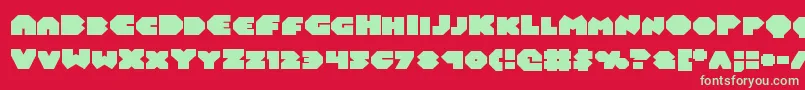 Balastaralexpand Font – Green Fonts on Red Background