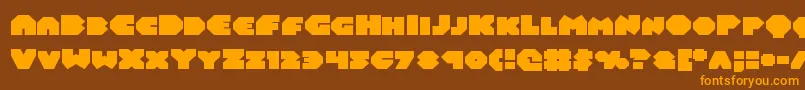 Balastaralexpand Font – Orange Fonts on Brown Background