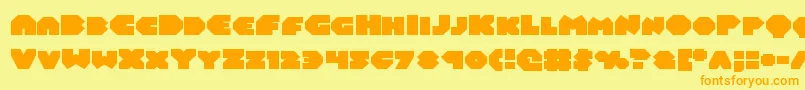 Balastaralexpand Font – Orange Fonts on Yellow Background