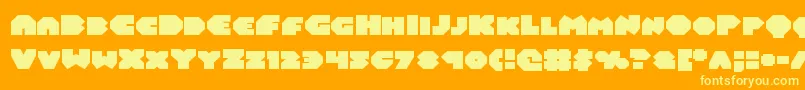 Balastaralexpand Font – Yellow Fonts on Orange Background