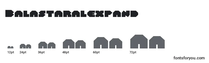 Размеры шрифта Balastaralexpand