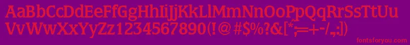 MarlondbNormal Font – Red Fonts on Purple Background