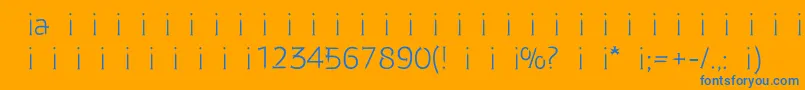 GvozdiRegular Font – Blue Fonts on Orange Background