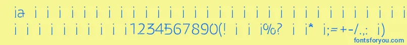 GvozdiRegular Font – Blue Fonts on Yellow Background