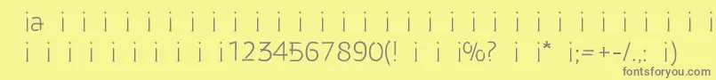 GvozdiRegular Font – Gray Fonts on Yellow Background