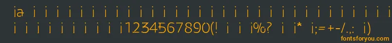 フォントGvozdiRegular – 黒い背景にオレンジの文字