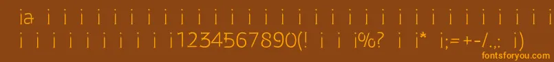 GvozdiRegular-fontti – oranssit fontit ruskealla taustalla