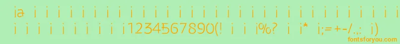 GvozdiRegular Font – Orange Fonts on Green Background