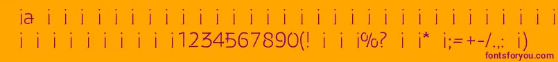 GvozdiRegular Font – Purple Fonts on Orange Background