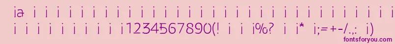 GvozdiRegular Font – Purple Fonts on Pink Background