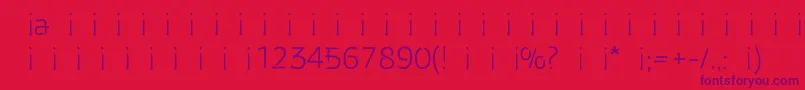 GvozdiRegular Font – Purple Fonts on Red Background