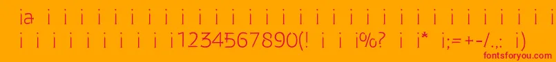 フォントGvozdiRegular – オレンジの背景に赤い文字