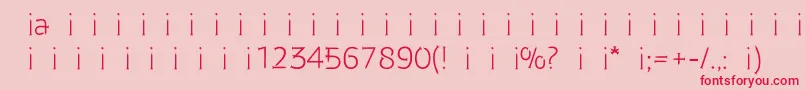 GvozdiRegular Font – Red Fonts on Pink Background