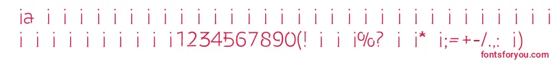 GvozdiRegular Font – Red Fonts on White Background