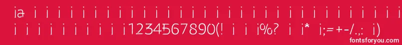 GvozdiRegular Font – White Fonts on Red Background