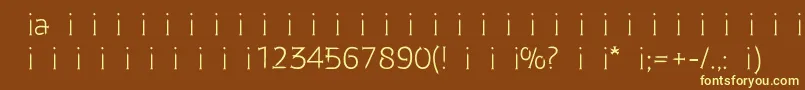 GvozdiRegular-fontti – keltaiset fontit ruskealla taustalla