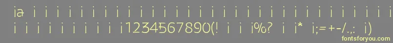GvozdiRegular-fontti – keltaiset fontit harmaalla taustalla