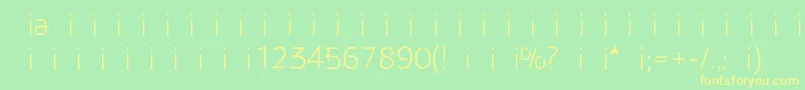 GvozdiRegular Font – Yellow Fonts on Green Background