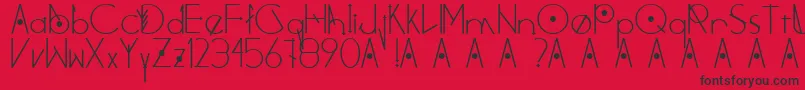 Hovel Font – Black Fonts on Red Background