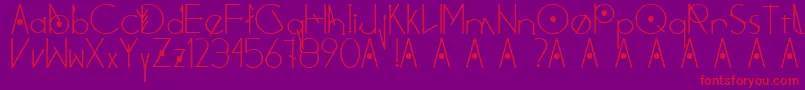 Hovel Font – Red Fonts on Purple Background