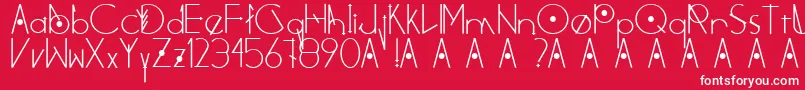 Hovel Font – White Fonts on Red Background