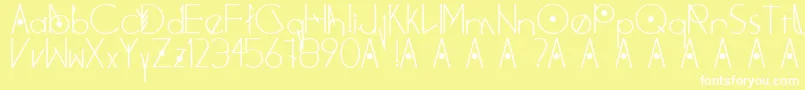 Hovel Font – White Fonts on Yellow Background