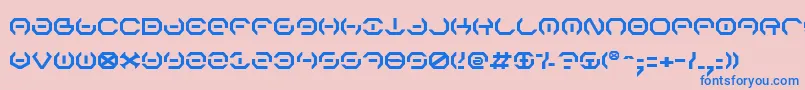 フォントAlphav2 – ピンクの背景に青い文字