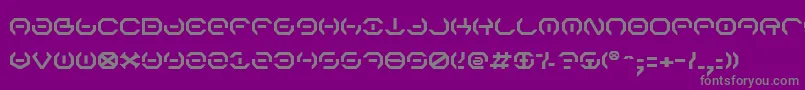 フォントAlphav2 – 紫の背景に灰色の文字