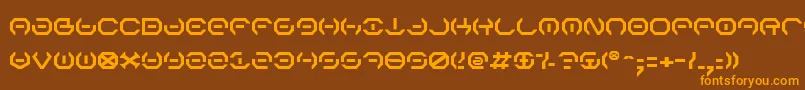 Alphav2 Font – Orange Fonts on Brown Background