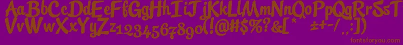 StreetscriptFree Font – Brown Fonts on Purple Background