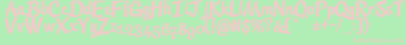 StreetscriptFree Font – Pink Fonts on Green Background