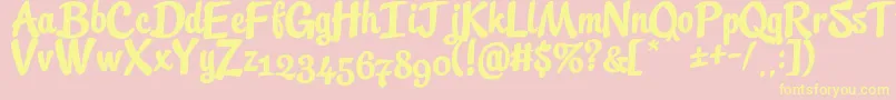 StreetscriptFree Font – Yellow Fonts on Pink Background