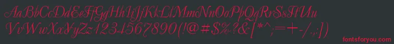 DecorCyr Font – Red Fonts on Black Background