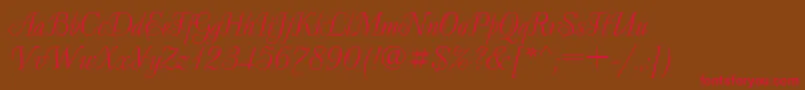DecorCyr Font – Red Fonts on Brown Background