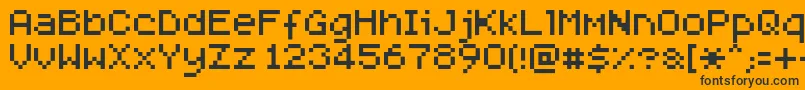 Шрифт Steelflight – чёрные шрифты на оранжевом фоне
