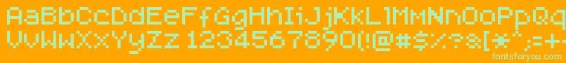 Steelflight-fontti – vihreät fontit oranssilla taustalla