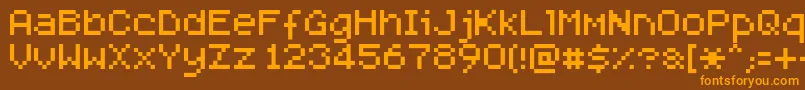 Steelflight Font – Orange Fonts on Brown Background