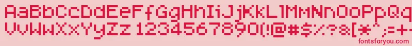Steelflight Font – Red Fonts on Pink Background