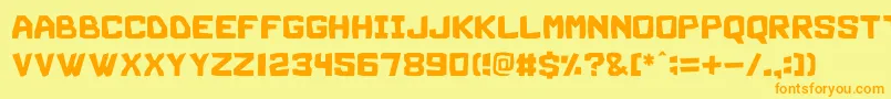 Magario Font – Orange Fonts on Yellow Background