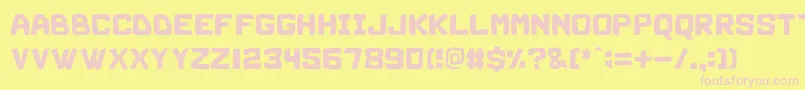 Magario Font – Pink Fonts on Yellow Background