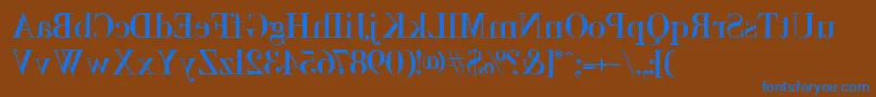 Backbod Font – Blue Fonts on Brown Background