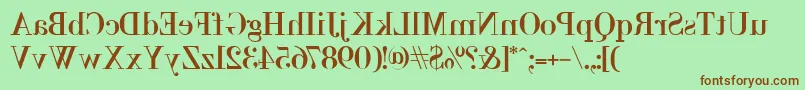 Backbod Font – Brown Fonts on Green Background