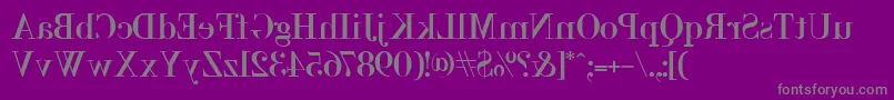 フォントBackbod – 紫の背景に灰色の文字