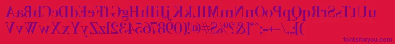 Backbod Font – Purple Fonts on Red Background