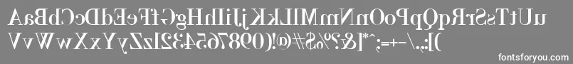 フォントBackbod – 灰色の背景に白い文字