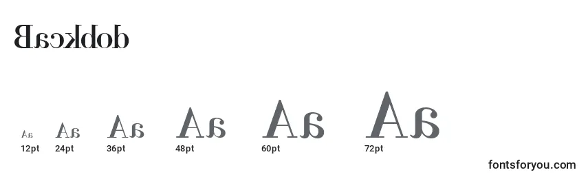 Größen der Schriftart Backbod